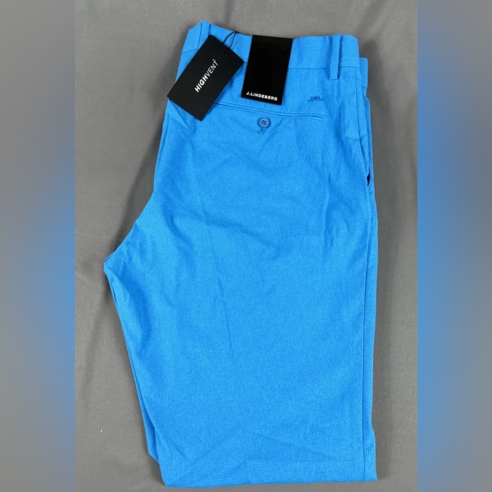 J Lindeberg Golf Pants High Vent 40 x 34 Blue Polyester Spamdex